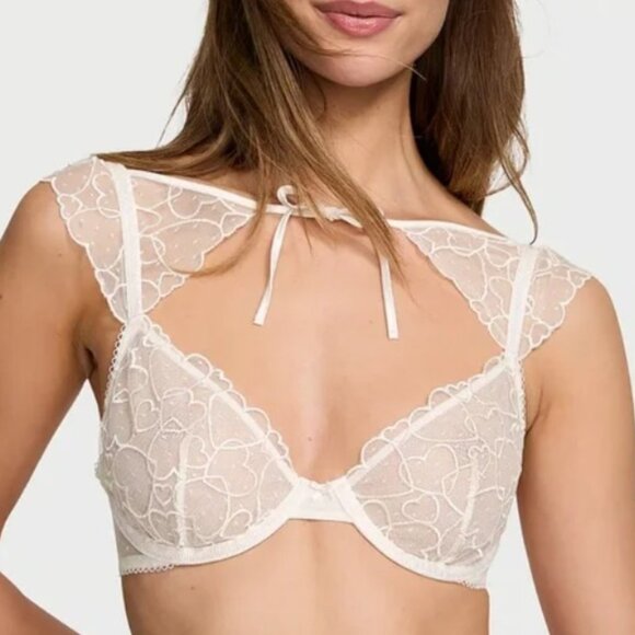Victoria’s Secret Tease Bridal Cap-Sleeve Unlined Demi Bra - Picture 1 of 9